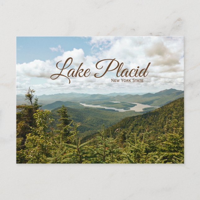 lake placid new york state postcard (Front)