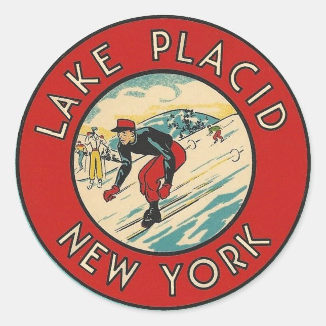 Lake Placid, New York - Sticker (Front)