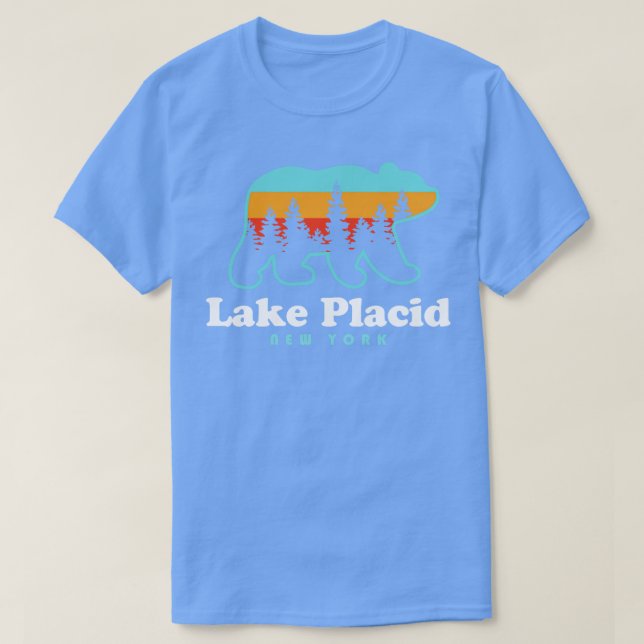 Lake Placid NY Adirondacks New York Bear T-Shirt (Design Front)