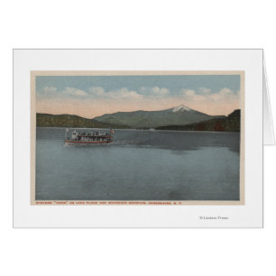 Lake Placid, NY - View of Steamer Doris Cards
