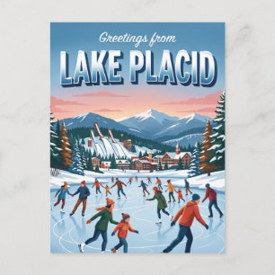 Lake Placid Olympic Center Ice Skating, Lake Placi Postcard