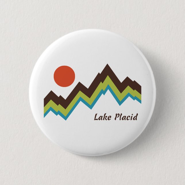 Lake Placid Pinback Button (Front)