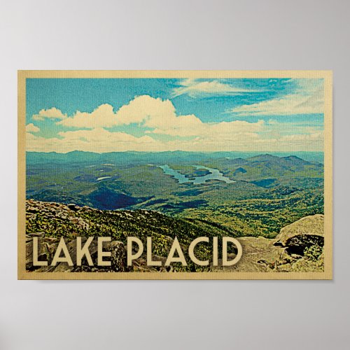 Lake Placid Poster Vintage Travel Art