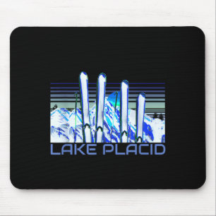 Lake placid ski accessories retro lake placid mouse pad