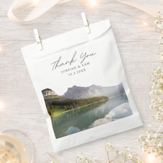 Lake Placid Wedding Photo Favor Bag (Clipped)