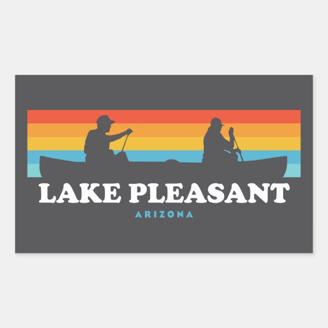 Lake Pleasant Arizona Canoe Rectangular Sticker (Front)