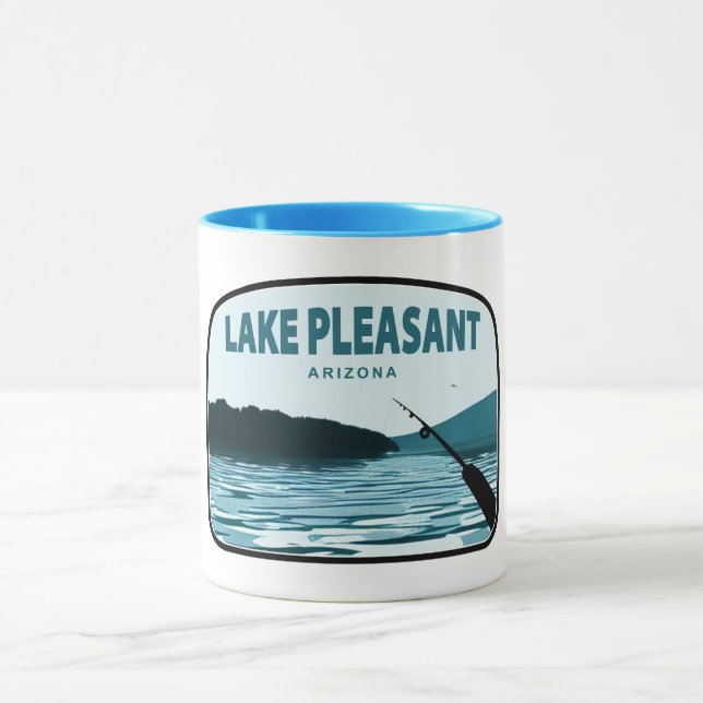 Lake Pleasant Arizona Fishing Rod Mug (Center)