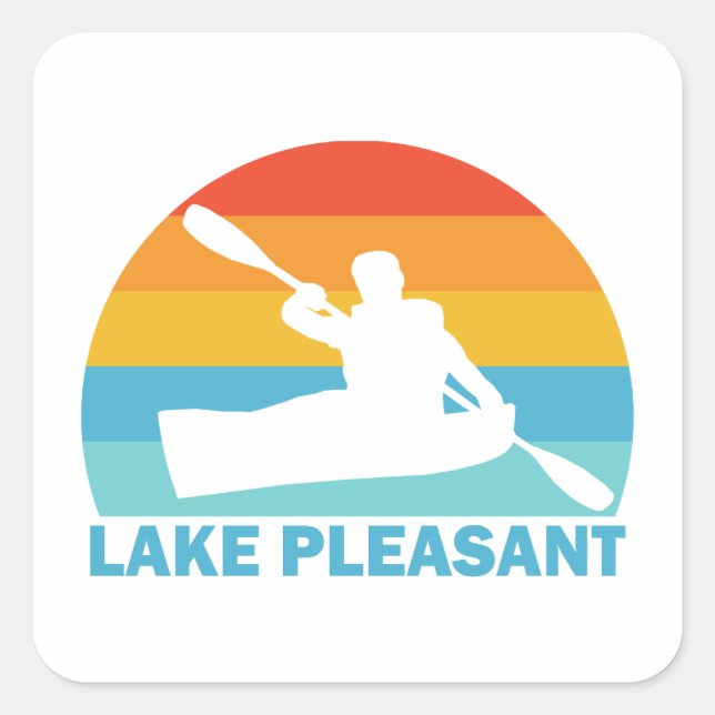 Lake Pleasant Arizona Kayak Square Sticker (Front)