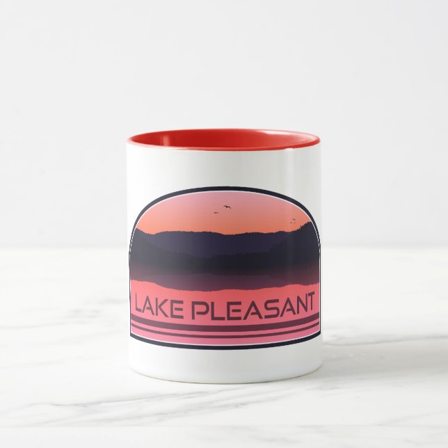 Lake Pleasant Arizona Red Sunrise Mug (Center)