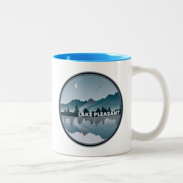 Lake Pleasant Arizona Reflection Two-Tone Coffee Mug (Right)