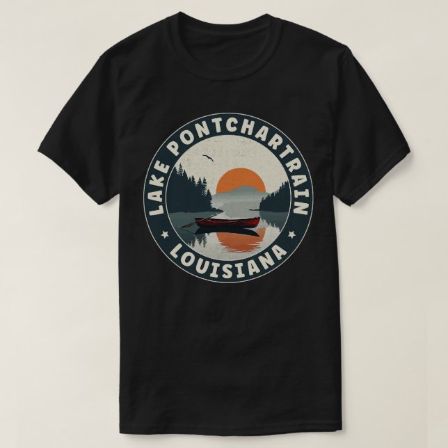 Lake Pontchartrain Louisiana Sunset TShirt (Design Front)