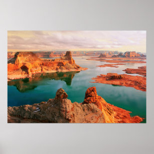 Lake Powell Colorado River Arizona & Utah United States Travel Art Poster Print 