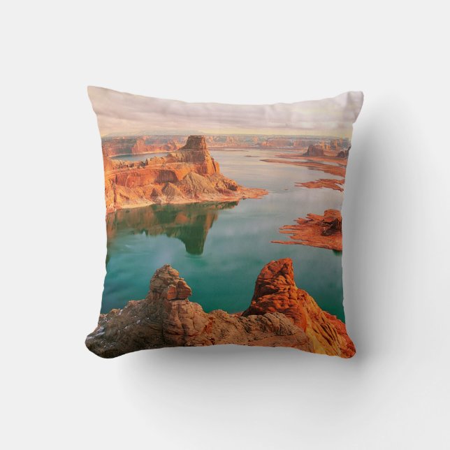Lake Powell Arizona Throw Pillow (Front)