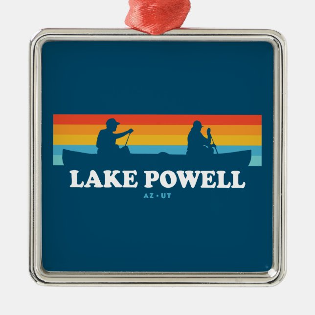 Lake Powell Arizona Utah Canoe Metal Ornament (Front)