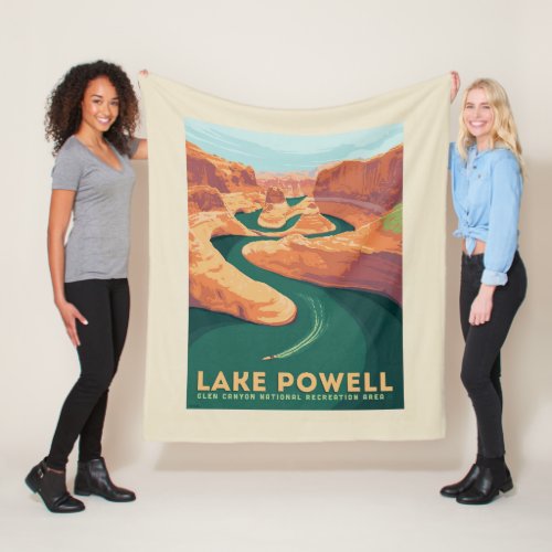 Lake Powell  Arizona  Utah Fleece Blanket