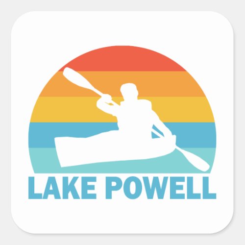 Lake Powell Arizona Utah Kayak Square Sticker