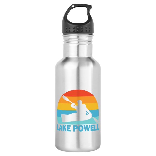 Lake Powell Arizona Utah Kayak Stainless Steel Water Bottle (Front)