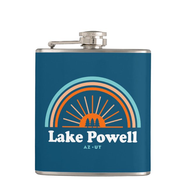 Lake Powell Arizona Utah Rainbow Flask (Front)
