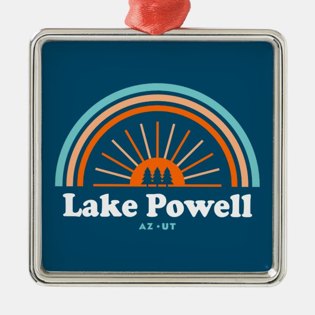 Lake Powell Arizona Utah Rainbow Metal Ornament (Front)