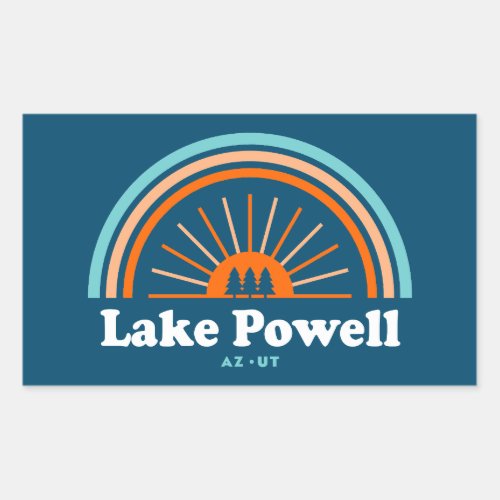 Lake Powell Arizona Utah Rainbow Rectangular Sticker