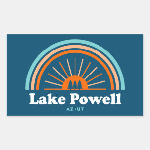 Lake Powell Arizona Utah Rainbow Rectangular Sticker