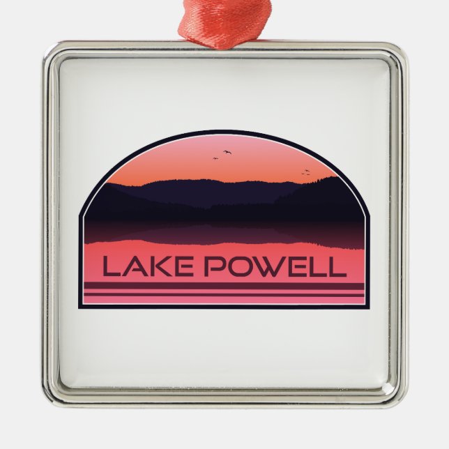 Lake Powell Arizona Utah Red Sunrise Metal Ornament (Front)