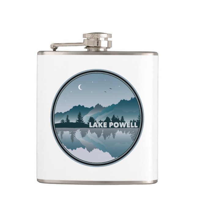 Lake Powell Arizona Utah Reflection Flask (Front)