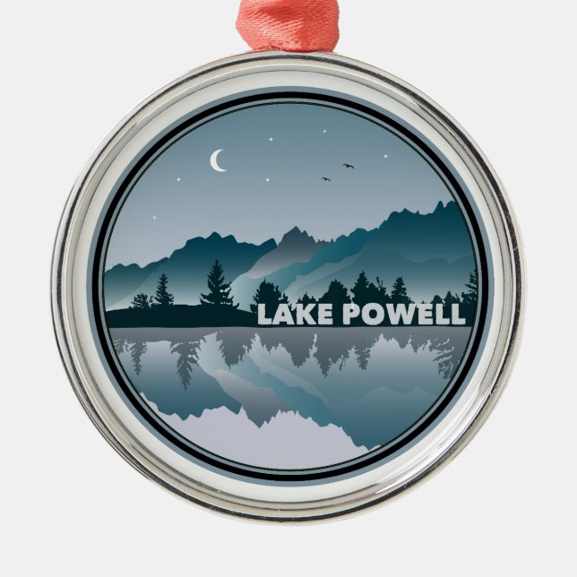 Lake Powell Arizona Utah Reflection Metal Ornament (Front)