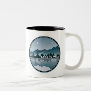 Lake Powell Arizona Utah Reflection Two-Tone Coffee Mug