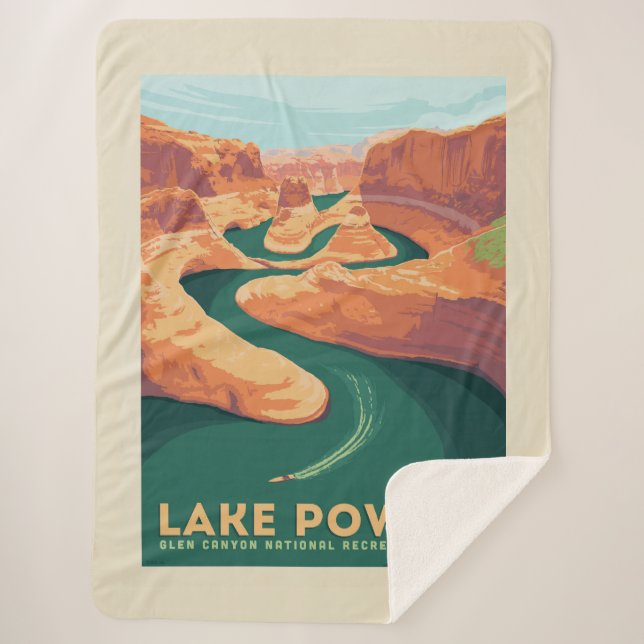 Lake Powell | Arizona & Utah Sherpa Blanket (Front)