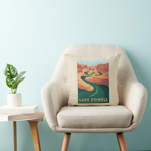 Lake Powell  Arizona  Utah Throw Pillow