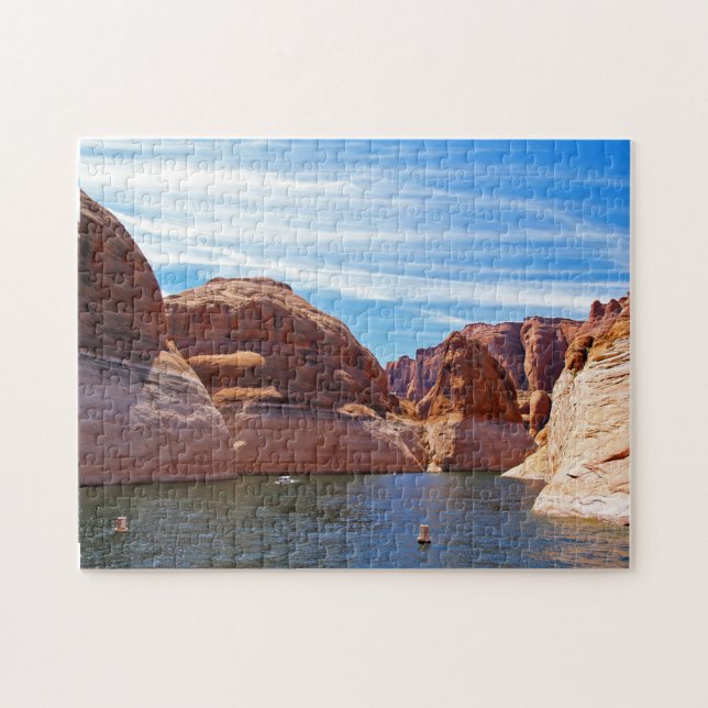 Lake Powell, Arizona water reserve landscape Jigsaw Puzzle (Horizontal)