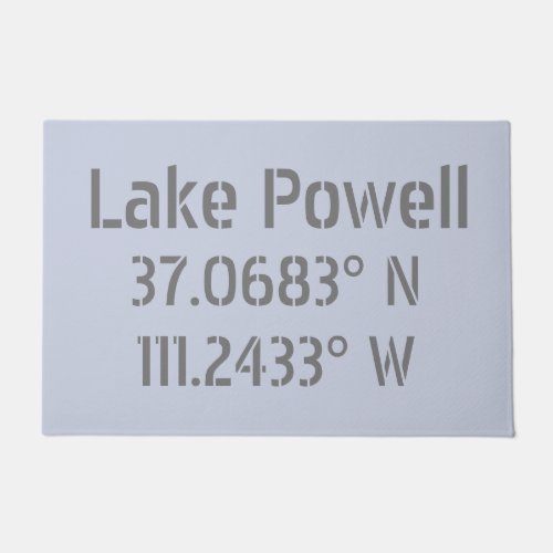 Lake Powell AZ Latitude Longitude Doormat