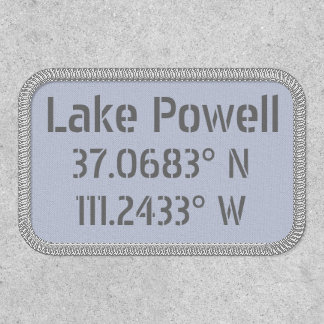 Lake Powell AZ Latitude Longitude Iron ON Patch
