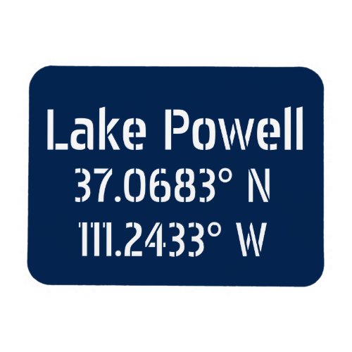 Lake Powell AZ Latitude Longitude  Magnet