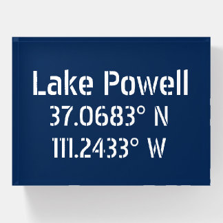 Lake Powell AZ Latitude Longitude  Paperweight