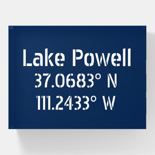 Lake Powell AZ Latitude Longitude  Paperweight