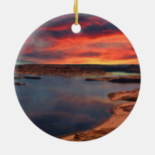 Lake Powell beautiful nature scenery Ceramic Ornament