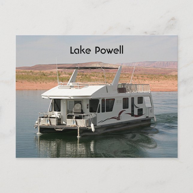 Lake Powell: Houseboat,  Arizona, USA 5 Postcard (Front)
