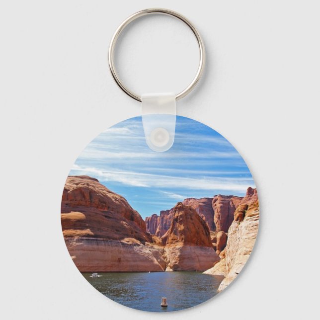Lake Powell Page Arizona Water Reservoir Landscape Keychain (Front)