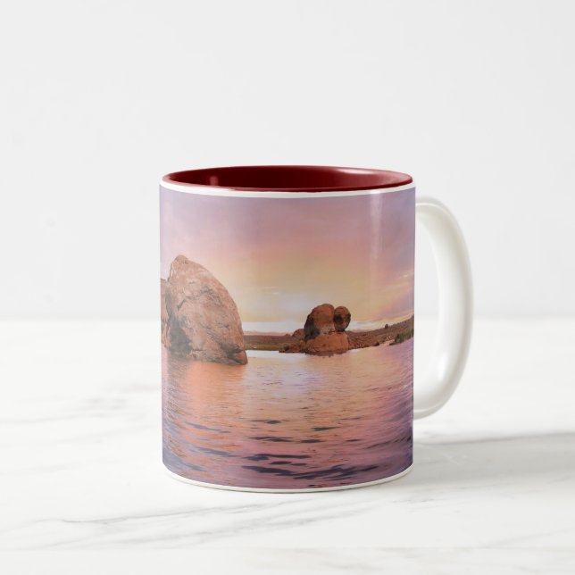 Lake Powell Sunset Two-Tone Coffee Mug (Front Right)