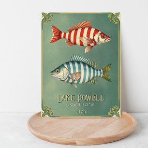 Lake Powell Utah Arizona fish Postcard 