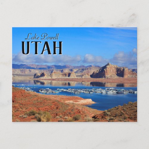 Lake Powell Utah Boats Postcard