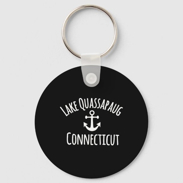 Lake Quapaug Connecticut Sailing Boating Nautical  Keychain (Front)
