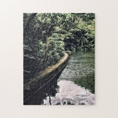 Lake  Rain Forest Creque Dam Virgin Islands USVI Jigsaw Puzzle