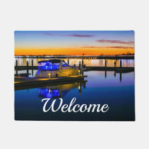 Lake Ray Hubbard Rockwall TX Sunset Welcome Doormat