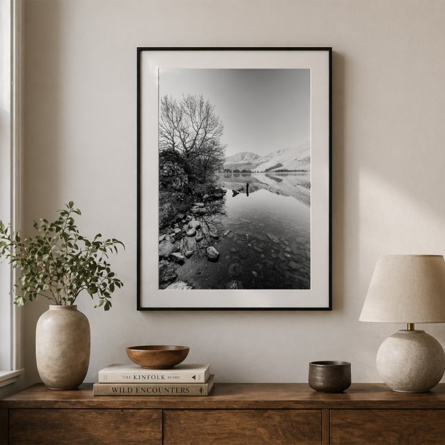 Lake Reflection Landscape with Mountains Poster (Creator Uploaded)