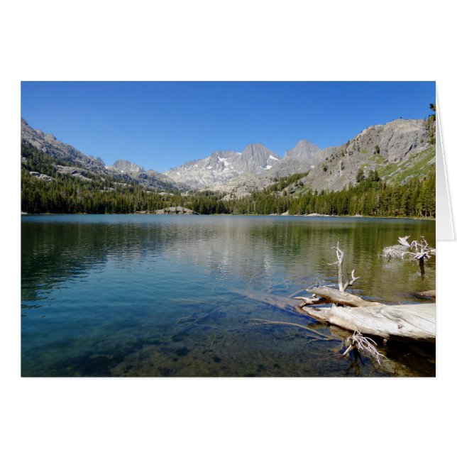 Lake Reflection, Mammoth Lakes CA, Blank Inside  Cards (Front Horizontal)