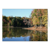 Lake Reflection of Orange Fall Leaves & Blue Skies (Front Horizontal)