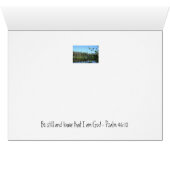 Lake Reflection Waterlilies Peaceful Image Psalm (Inside Horizontal (Bottom))